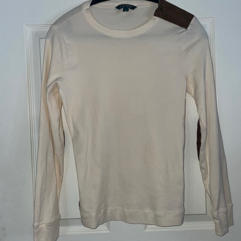 Ralph Lauren Cream Crew Neck Top